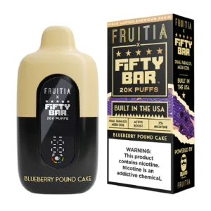 Blueberry Pound Cake Fruitia X Fifty Bar 20,000 Puffs Disposable Vape