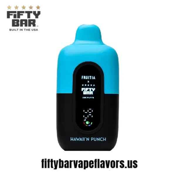 Hawaii’n Punch Fruitia X Fifty Bar 20,000 Puffs Disposable Vape 2 Hawaii’n Punch Fruitia X Fifty Bar 20,000 Puffs Disposable Vape - Image 2