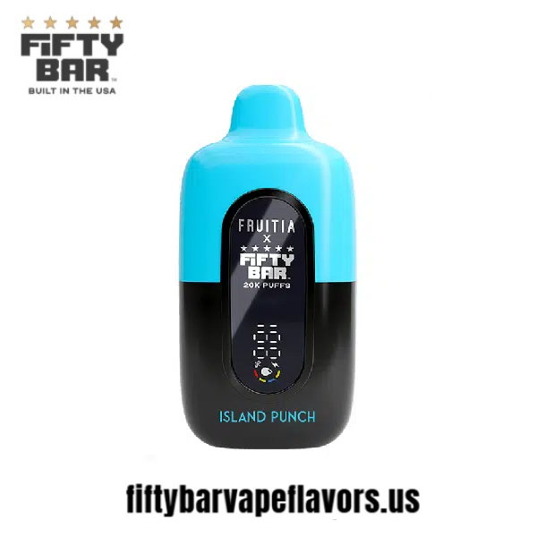 Island Punch Fruitia X Fifty Bar 20,000 Puffs Disposable Vape 2 Island Punch Fruitia X Fifty Bar 20,000 Puffs Disposable Vape - Image 2