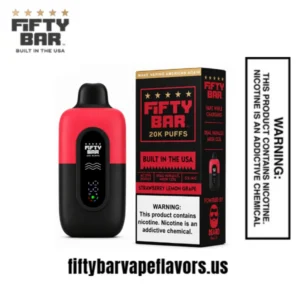 Strawberry Lemon Grape Fifty Bar V2 20K Puffs Disposable Vape - 5 % NIC