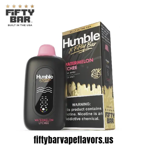 Watermelon Lychee Humble X Fifty Bar 20000 Puffs Disposable 2 Watermelon Lychee Humble X Fifty Bar 20000 Puffs Disposable - Image 2
