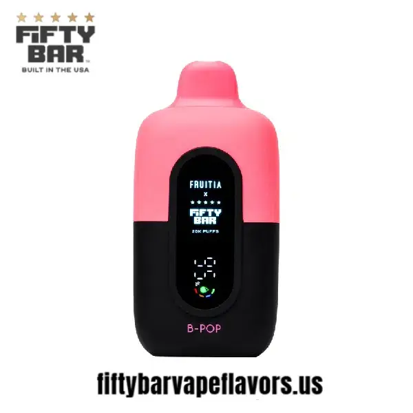 B Pop Fruitia X Fifty Bar 20,000 Puffs Disposable Vape 2 B Pop Fruitia X Fifty Bar 20,000 Puffs Disposable Vape - Image 2