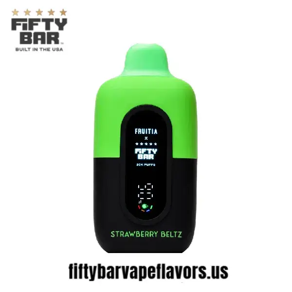 Strawberry Beltz Fruitia X Fifty Bar 20,000 Puffs Disposable Vape 2 Strawberry Beltz Fruitia X Fifty Bar 20,000 Puffs Disposable Vape - Image 2