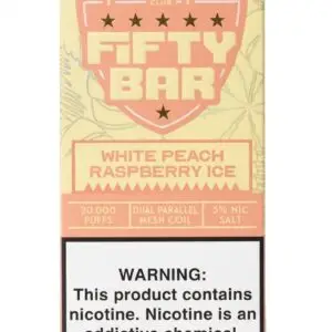 White Peach Raspberry Ice Hidden Hills X Fifty Bar