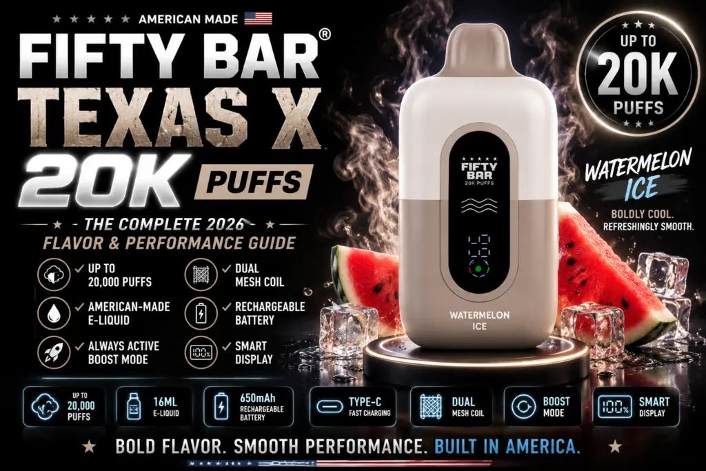 Fifty Bar Texas X 20K Puffs