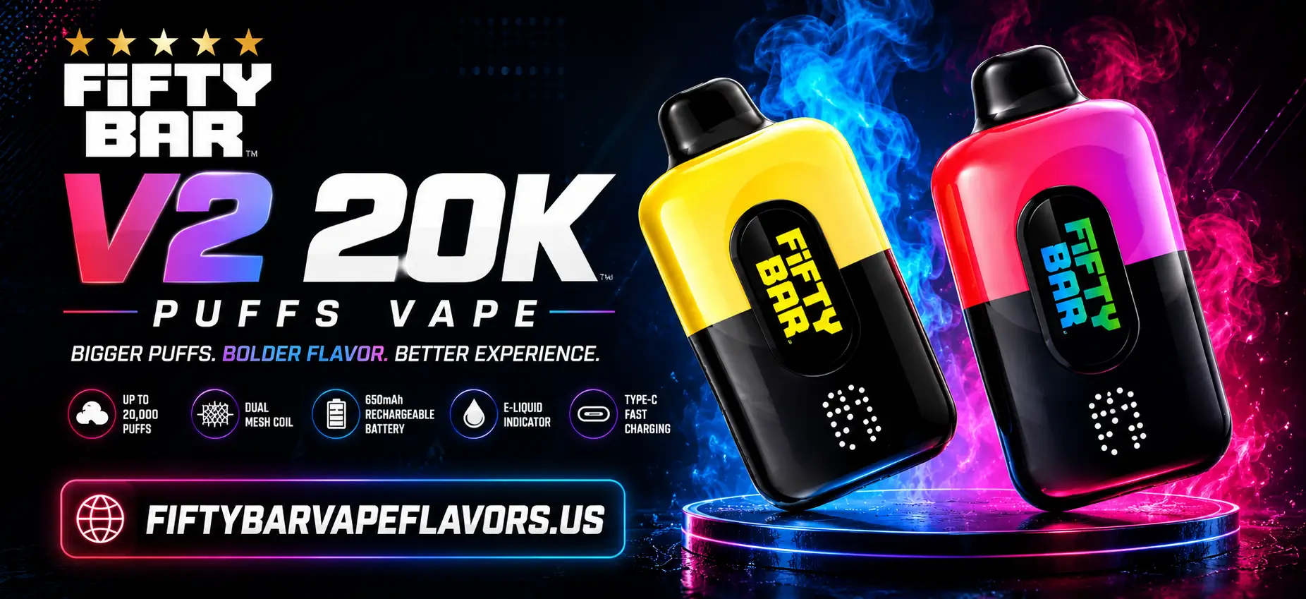 Fifty Bar V2 20K Puffs Vape