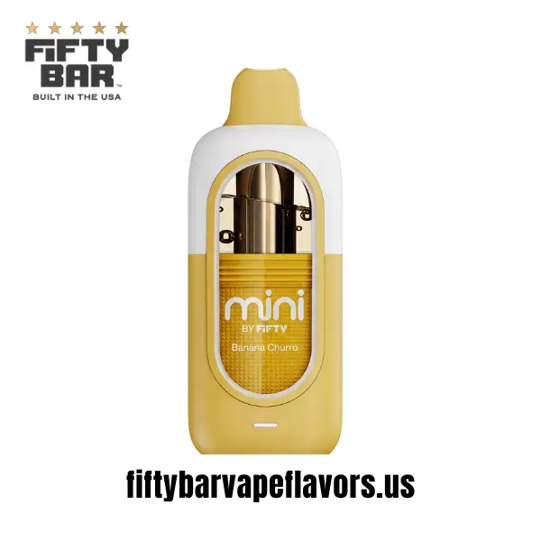 Banana Churro Fifty Bar Mini 6500 Puffs Disposable Vape 2 Banana Churro Fifty Bar Mini 6500