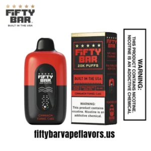 Cinnamon Funnel Cake Fifty Bar V2 20K Puffs Disposable Vape - 5 % NIC