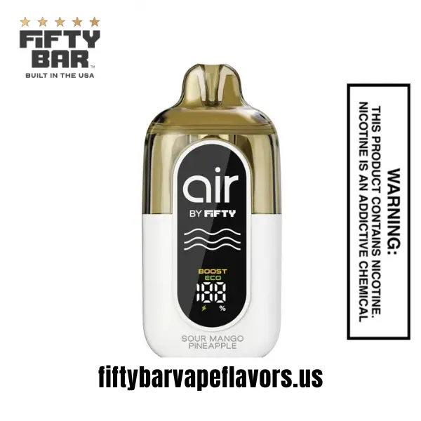 Sour Mango Pineapple Fifty Bar Air 70K Puffs - Disposable Vape 1 Sour Mango Pineapple Fifty Bar Air 70K