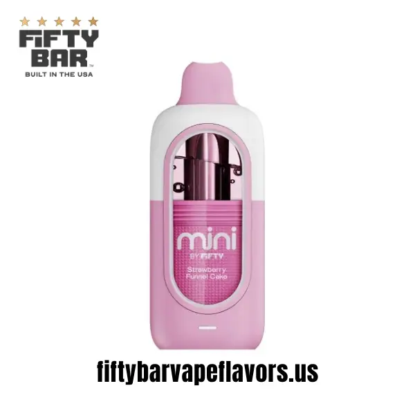 Strawberry Funel Cake Fifty Bar Mini 6500 Puffs Disposable Vape 2 Strawberry Funel Cake Fifty Bar Mini 6500