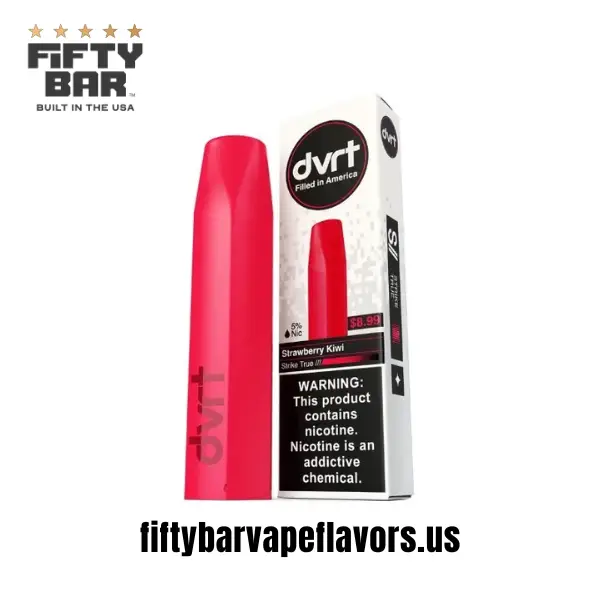 Strawberry Kiwi Fifty Bar DVRT 2000 Puff Disposable Vape 2 Strawberry Kiwi Fifty Bar DVRT 2000