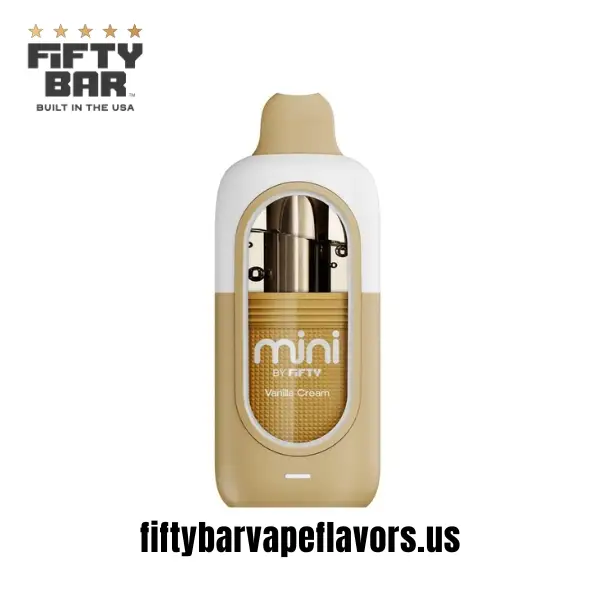 Vanilla Cream Fifty Bar Mini 6500 Puffs Disposable Vape 2 Vanilla Cream Fifty Bar Mini 6500