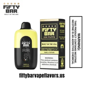 Vanilla Custard Fifty Bar V2 20K Puffs Disposable Vape - 5 % NIC